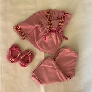 American Girl doll pink pajamas